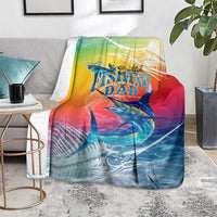 Fishing Dad Blanket Fast Sharp and Strong Like a Sailfish