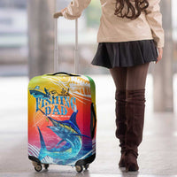 Fishing Dad Luggage Cover Fast Sharp and Strong Like a Sailfish