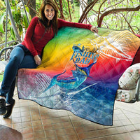 Fishing Dad Quilt Fast Sharp and Strong Like a Sailfish