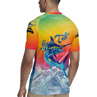 Fishing Dad Rugby Jersey Fast Sharp and Strong Like a Sailfish
