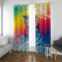 Fishing Dad Window Curtain Fast Sharp and Strong Like a Sailfish