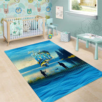 Reel Cool Dad Fishing Area Rug Father Hooked on Love and Lakeside Moments