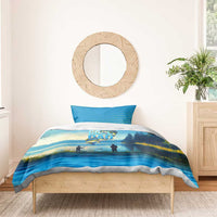 Reel Cool Dad Fishing Bedding Set Father Hooked on Love and Lakeside Moments