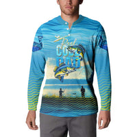 Reel Cool Dad Fishing Button Sweatshirt Father Hooked on Love and Lakeside Moments