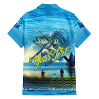 Reel Cool Dad Fishing Hawaiian Shirt Father Hooked on Love and Lakeside Moments