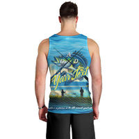 Reel Cool Dad Fishing Men Tank Top Father Hooked on Love and Lakeside Moments