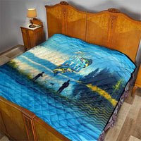 Reel Cool Dad Fishing Quilt Father Hooked on Love and Lakeside Moments