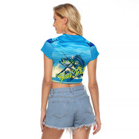 Reel Cool Dad Fishing Raglan Cropped T Shirt Father Hooked on Love and Lakeside Moments