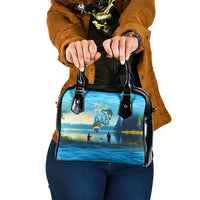 Reel Cool Dad Fishing Shoulder Handbag Father Hooked on Love and Lakeside Moments