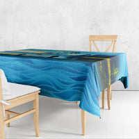 Reel Cool Dad Fishing Tablecloth Father Hooked on Love and Lakeside Moments