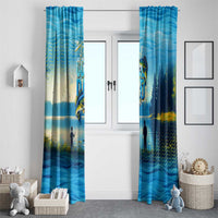 Reel Cool Dad Fishing Window Curtain Father Hooked on Love and Lakeside Moments