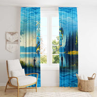 Reel Cool Dad Fishing Window Curtain Father Hooked on Love and Lakeside Moments