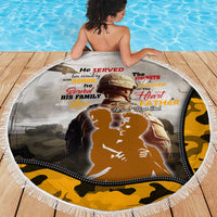 Veteran Dad Beach Blanket The Strength of a Soldier - The Heart of a Father