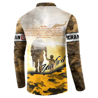 Veteran Dad Button Sweatshirt The Strength of a Soldier - The Heart of a Father
