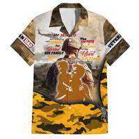 Veteran Dad Family Matching Off Shoulder Maxi Dress and Hawaiian Shirt The Strength of a Soldier - The Heart of a Father