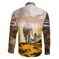 Veteran Dad Family Matching Short Sleeve Bodycon Dress and Hawaiian Shirt The Strength of a Soldier - The Heart of a Father