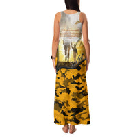 Veteran Dad Family Matching Tank Maxi Dress and Hawaiian Shirt The Strength of a Soldier - The Heart of a Father