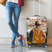Veteran Dad Luggage Cover The Strength of a Soldier - The Heart of a Father