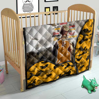 Veteran Dad Quilt The Strength of a Soldier - The Heart of a Father