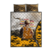 Veteran Dad Quilt Bed Set The Strength of a Soldier - The Heart of a Father