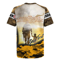 Veteran Dad Rugby Jersey The Strength of a Soldier - The Heart of a Father