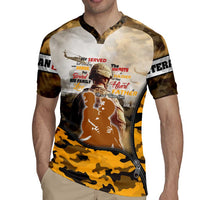 Veteran Dad Rugby Jersey The Strength of a Soldier - The Heart of a Father