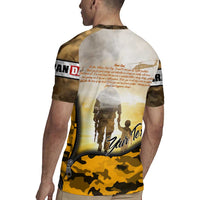 Veteran Dad Rugby Jersey The Strength of a Soldier - The Heart of a Father