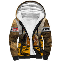 Veteran Dad Sherpa Hoodie The Strength of a Soldier - The Heart of a Father