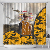 Veteran Dad Shower Curtain The Strength of a Soldier - The Heart of a Father