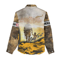 Veteran Dad Women Casual Shirt The Strength of a Soldier - The Heart of a Father