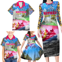June 20 Eritrea's Martyrs Day Family Matching Long Sleeve Bodycon Dress and Hawaiian Shirt Honoring the Brave Celebrating the Nation