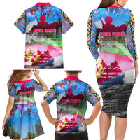 June 20 Eritrea's Martyrs Day Family Matching Long Sleeve Bodycon Dress and Hawaiian Shirt Honoring the Brave Celebrating the Nation