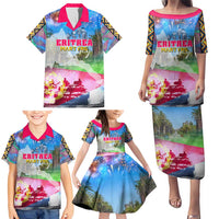 June 20 Eritrea's Martyrs Day Family Matching Puletasi and Hawaiian Shirt Honoring the Brave Celebrating the Nation