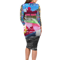 June 20 Eritrea's Martyrs Day Long Sleeve Bodycon Dress Honoring the Brave Celebrating the Nation