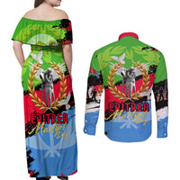 Eritrea Martyrs Live In Our Hearts Couples Matching Off Shoulder Maxi Dress and Long Sleeve Button Shirt
