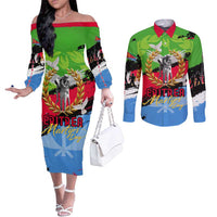 Eritrea Martyrs Live In Our Hearts Couples Matching Off The Shoulder Long Sleeve Dress and Long Sleeve Button Shirt