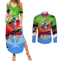 Eritrea Martyrs Live In Our Hearts Couples Matching Summer Maxi Dress and Long Sleeve Button Shirt