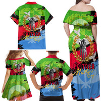 Eritrea Martyrs Live In Our Hearts Family Matching Off Shoulder Maxi Dress and Hawaiian Shirt