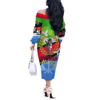 Eritrea Martyrs Live In Our Hearts Off The Shoulder Long Sleeve Dress
