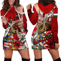 Hungary Hoodie Dress Crowned with History Guarded by Angels