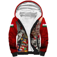 Hungary Sherpa Hoodie Crowned with History Guarded by Angels