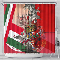 Hungary Shower Curtain Crowned with History Guarded by Angels