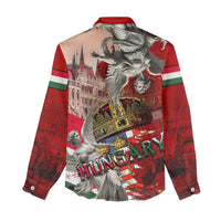 Hungary Women Casual Shirt Crowned with History Guarded by Angels