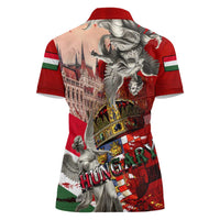 Hungary Women Polo Shirt Crowned with History Guarded by Angels