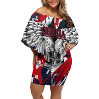 Serbia Family Matching Off Shoulder Short Dress and Hawaiian Shirt Like the Phoenix – Rising from Ashes with Pride and Power