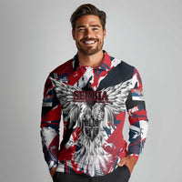 Serbia Long Sleeve Polo Shirt Like the Phoenix – Rising from Ashes with Pride and Power