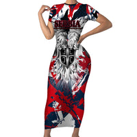 Serbia Short Sleeve Bodycon Dress Like the Phoenix – Rising from Ashes with Pride and Power
