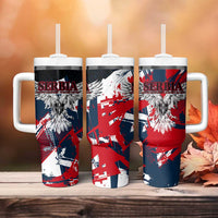 Serbia Tumbler With Handle Like the Phoenix – Rising from Ashes with Pride and Power