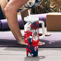 Serbia Tumbler With Handle Like the Phoenix – Rising from Ashes with Pride and Power