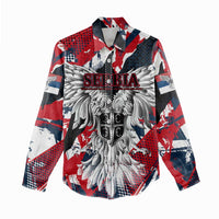 Serbia Women Casual Shirt Like the Phoenix – Rising from Ashes with Pride and Power